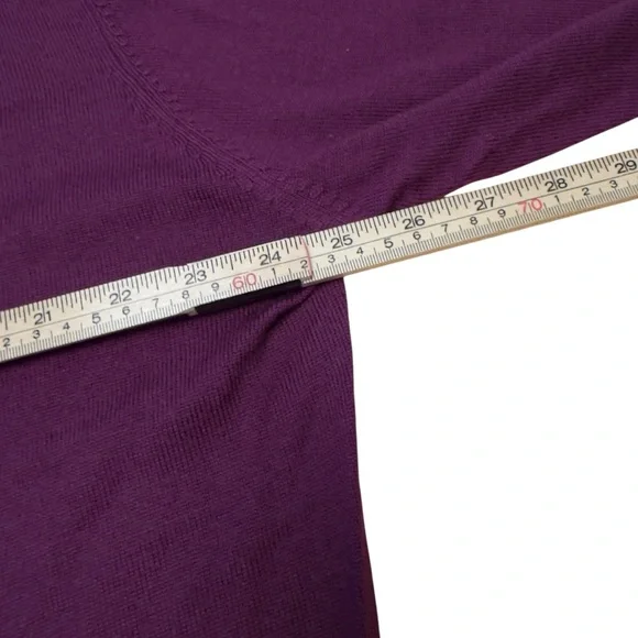 Jos. A. Bank Signature Merino Wool V-Neck Sweater XXL Burgundy Maroon Purple EUC